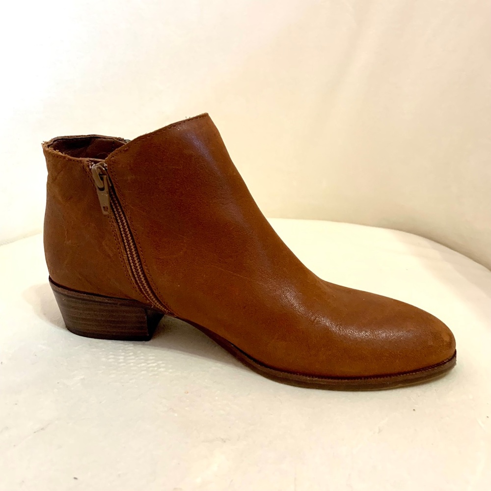 GIANNI BINI Brown Leather Zip Booties - Picture 3 of 9